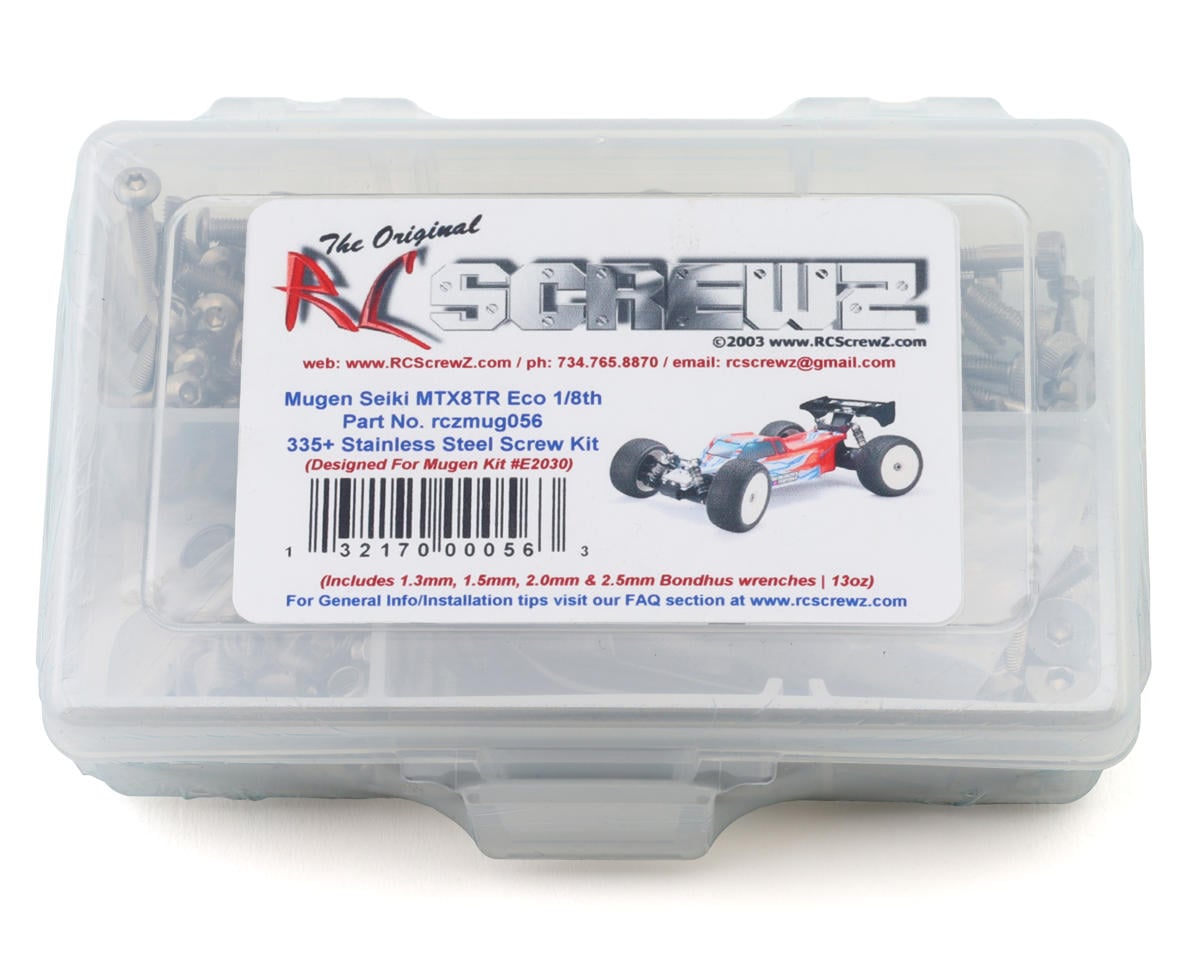 RC Screwz Mugen Seiki MBX8TR ECO 1/8 Truggy Stainless Steel Screw Kit – image 1
