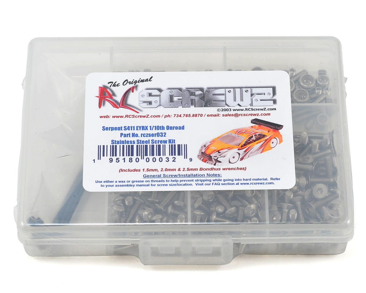 RC Screwz Serpent 411 Eryx 1/10th Onroad Stainless Steel Screw Kit – image 1