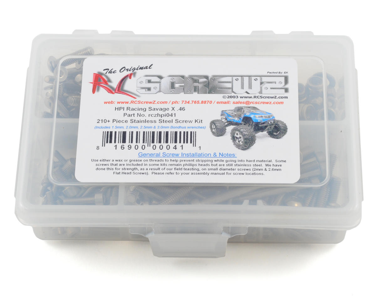 RC Screwz HPI Racing Savage X .46 Stainless Steel Screw Kit – image 1