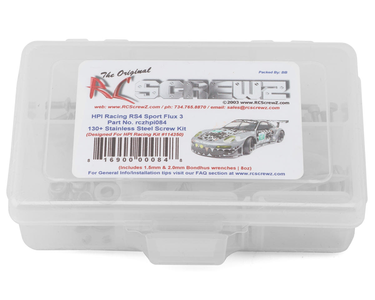 RC Screwz HPI Racing RS4 Sport 3 Flux Stainless Steel Screw Kit – image 1