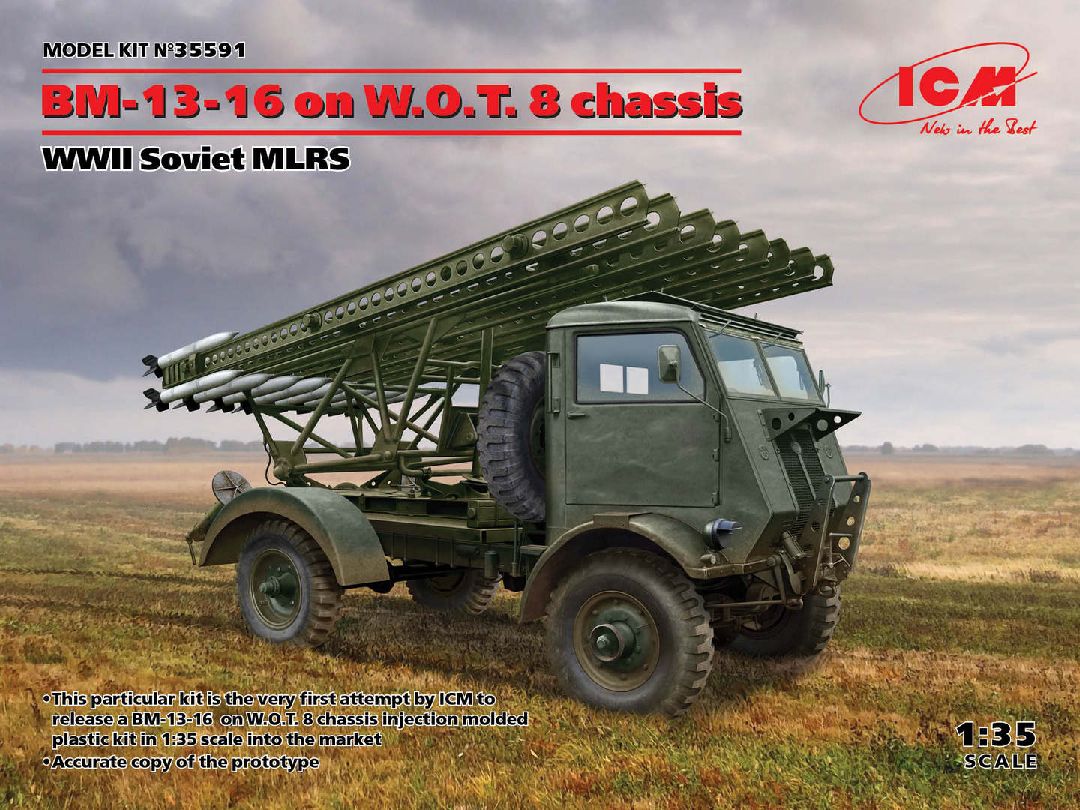 ICM 1/35 BM-13-16 on W.O.T. 8 chassis, WWII Soviet MLRS – image 1