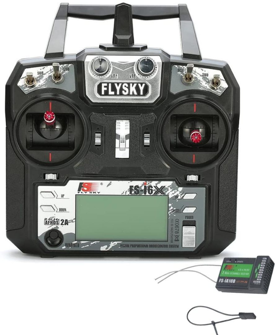 Flysky i6X 2.4Ghz 10 Channel Dual Stick Radio w/ LCD and FS-iA6B – image 1
