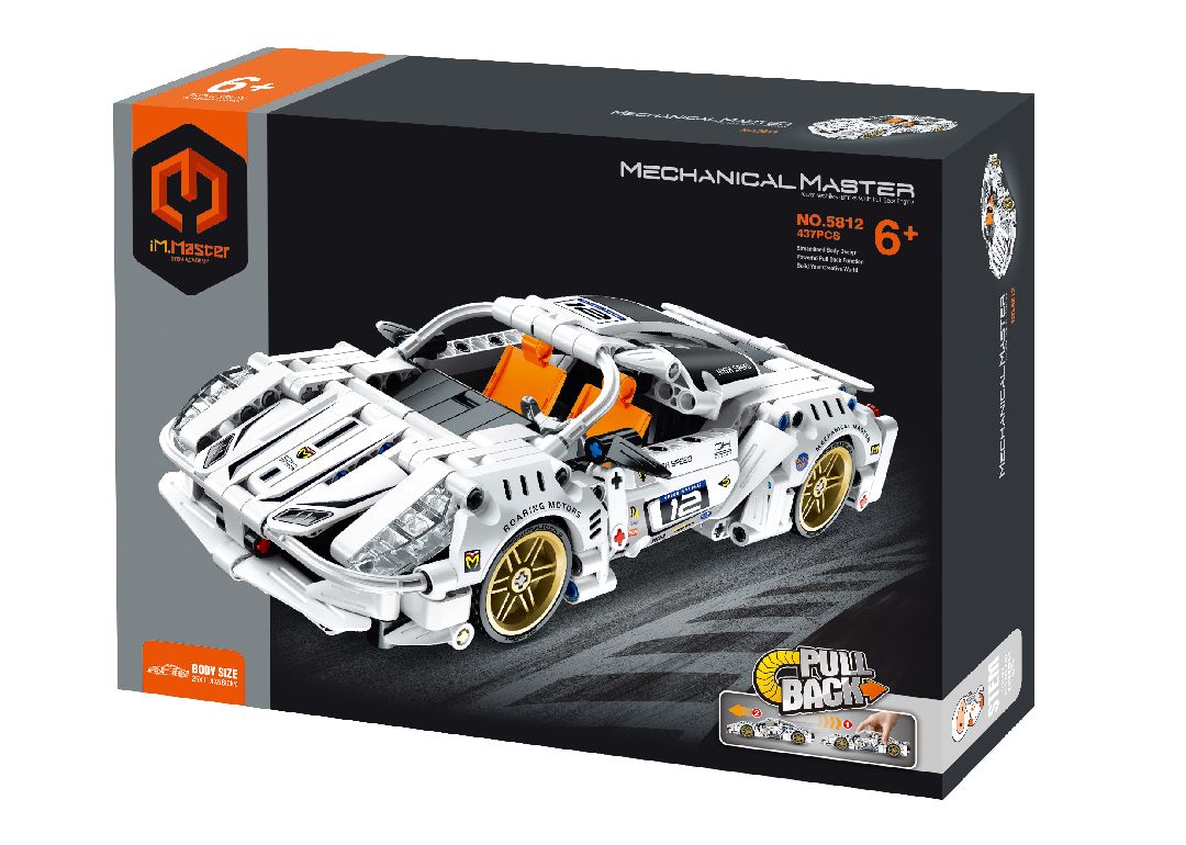 iM.Master Pull back - Super Car, White - 437 pcs – image 1